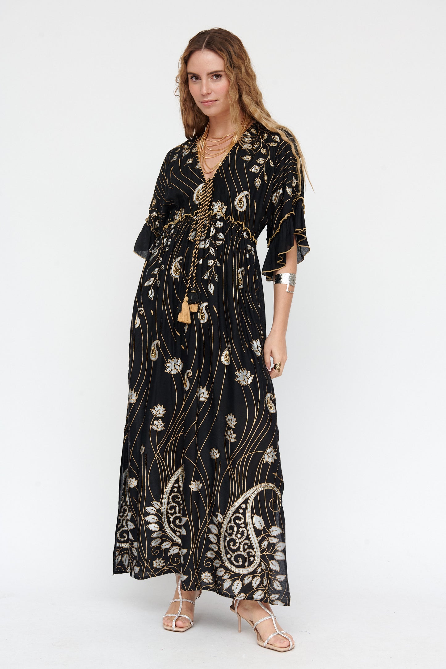 Black Print Boho Dress